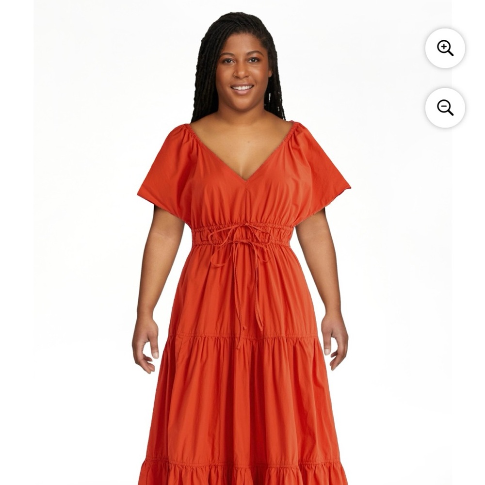 Free Assembly Women's Plus Tiered Cotton Maxi Dress, Size XS